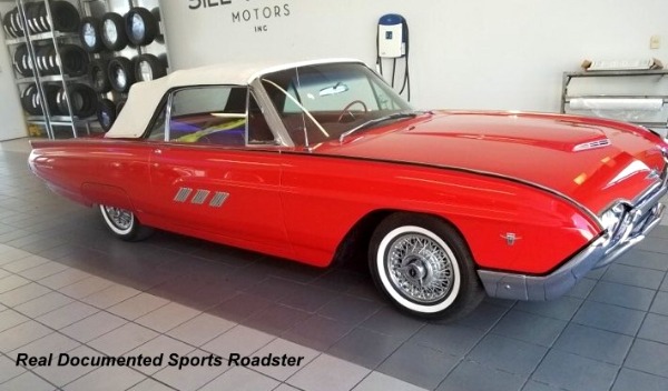 1963 Ford Thunderbird  Documented!  SOLD!! Factory Sports Roadster - SOLD