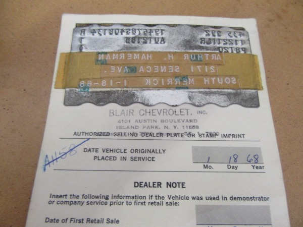 1968 Chevrolet Corvette Triple Crown Winner