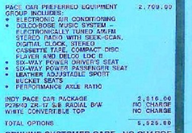 1995 Chevrolet Corvette Indy Pace Car - SOLD!! SOLD!!