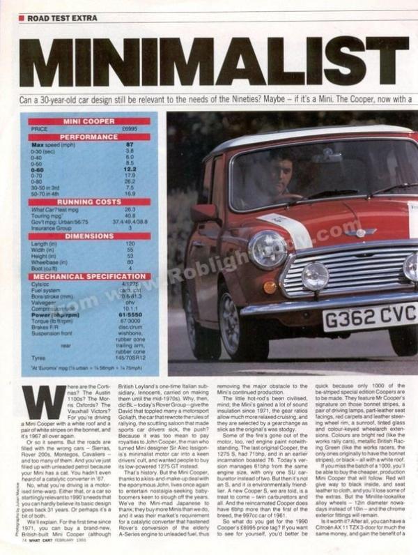 1991 Rover Mini Cooper 