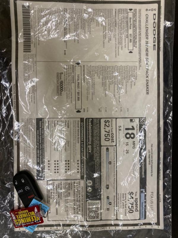 2016 Dodge Challenger 392 HEMI Scat Pack Shaker 