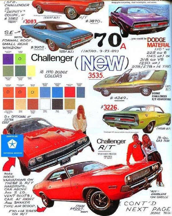 1970 Dodge Challenger 440-6 pack RT/SE 