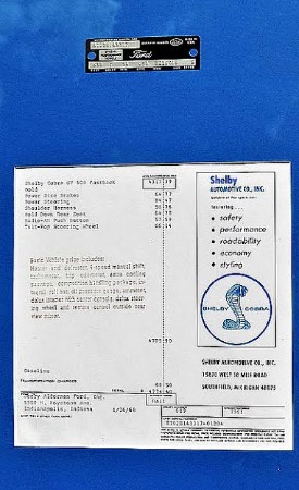 1968 Ford Shelby GT 500 - JUST SOLD! Fastback - Documented