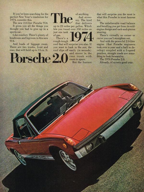 1974 Porsche 914 Targa 2.0 Liter 