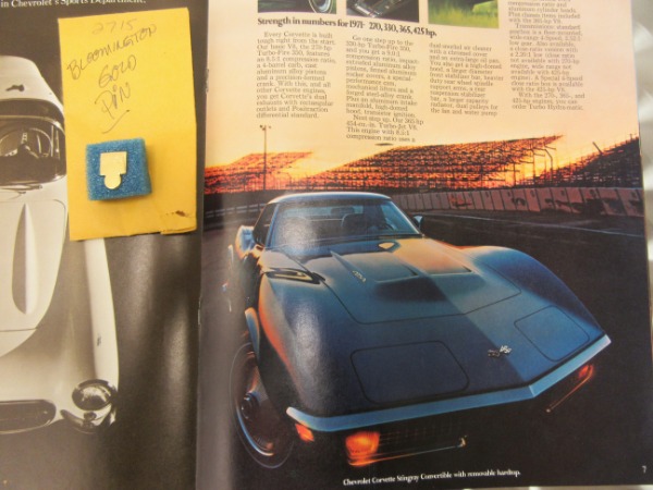 1971 Chevrolet Corvette  LS6  Factory High Performance LS6 454 Stingray