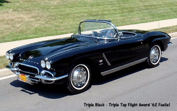 1962 Corvette FUELIE - TOP FLIGHT Triple Black For Sale