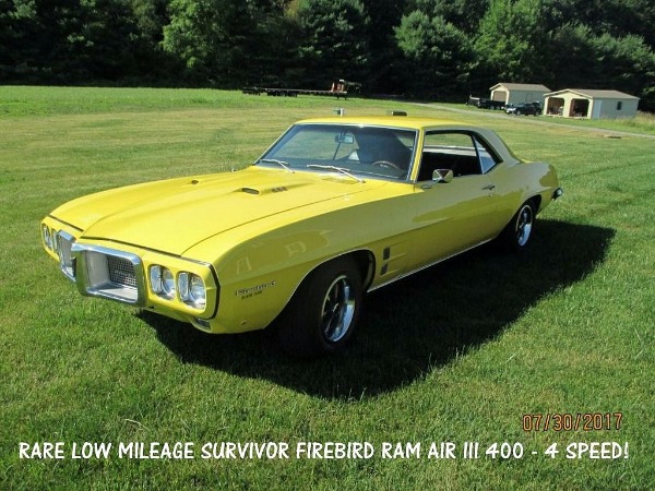 1969 Pontiac Firebird Ram Air III 400 Survivor - HUGE PRICE DROP!!