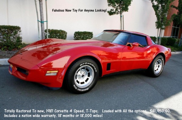 1981 Chevrolet Corvette - Restored - Warranty! Leather