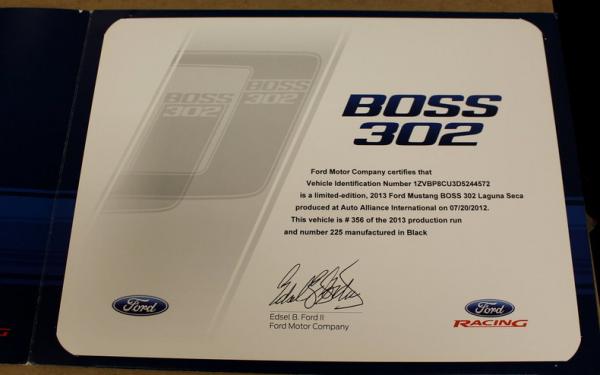 2013 Ford Mustang Boss 302 Laguna Seca 