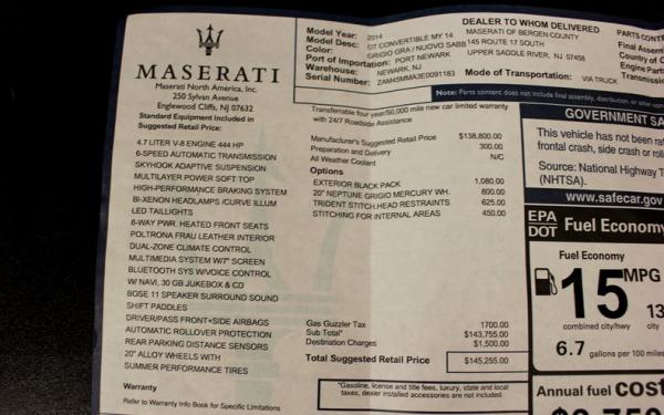 2014 Maserati GranTurismo 
