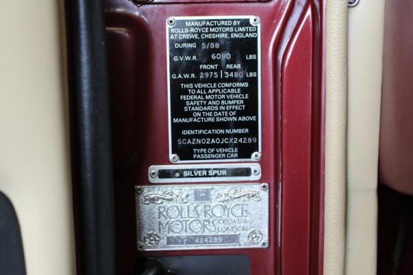 1988 Rolls-Royce Silver Spur LWB 